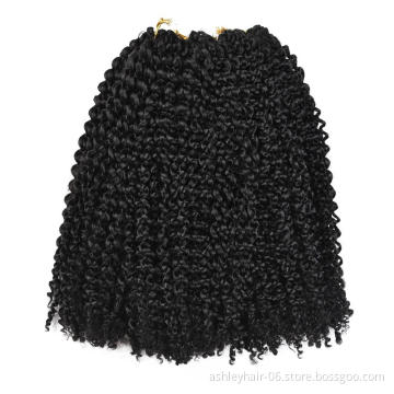 Julianna High Temperature Pre-Looped Braid Afro Marley Bob Crochet Synthetic Fiber Hair Extensions